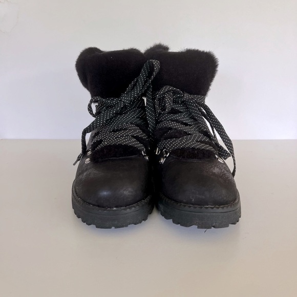 J.Crew Black Leather Nordic Winter Boot, size 9 - Picture 4 of 13